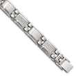 Stainless Steel Polished and Matte with 3/4 carat Diamond Bracelet for Men - Birthstone Company