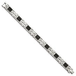 Stainless Steel Polished Black IP-plated Mesh with 1/3 carat Diamond Bracelet for Men - Birthstone Company