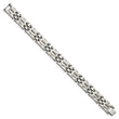 Stainless Steel Brushed and Polished with 3/4 carat Diamond Bracelet for Men - Birthstone Company