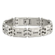 Stainless Steel Brushed and Polished with 3/4 carat Diamond Bracelet for Men - Birthstone Company