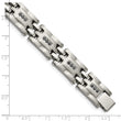 Stainless Steel Brushed and Polished with 3/4 carat Diamond Bracelet for Men - Birthstone Company