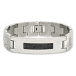 Stainless Steel Polished with 1/2 carat Diamond Bracelet for Men 8.25 in - Birthstone Company
