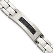Stainless Steel Polished with 1/2 carat Diamond Bracelet for Men 8.25 in - Birthstone Company