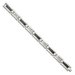 Stainless Steel Polished Black IP-plated with 1/4 carat Diamond Bracelet for Men - Birthstone Company