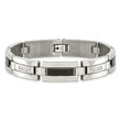 Stainless Steel Polished Black IP-plated with 1/4 carat Diamond Bracelet for Men - Birthstone Company