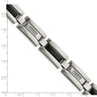 Stainless Steel Polished Black IP-plated with 1/4 carat Diamond Bracelet for Men - Birthstone Company