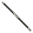 Stainless Steel Polished Black IP-plated with 1/10 carat Black Diamond Bracelet for Men - Birthstone Company
