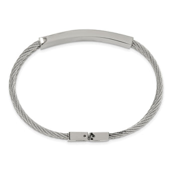 Stainless Steel Polished Black IP-plated with .15 carat Diamond Bracelet - Birthstone Company