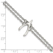 Stainless Steel Polished Wishbone Bracelet - Birthstone Company