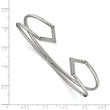 Stainless Steel Polished with CZ Flexible Cuff Bangle - Birthstone Company