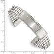 Stainless Steel Polished ID Plate Cuff Bangle - Birthstone Company