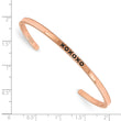 Stainless Steel Rose IP-plated xoxoxo CZ 3mm Cuff Bangle - Birthstone Company