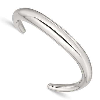Stainless Steel Polished Curved Bangle - Birthstone Company