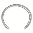 Stainless Steel Polished Beaded Cuff Bangle - Birthstone Company