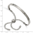 Stainless Steel Polished Bar Adjustable Bracelet - Birthstone Company