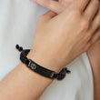 Stainless Steel Polished Black IP Nylon Adjustable Medical ID Bracelet - Birthstone Company