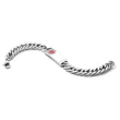 Stainless Steel Polished with Red Enamel 8.5in Medical ID Bracelet - Birthstone Company