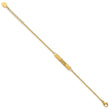 Stainless Steel IP-plated Yellow CZ Enjoy the little w/1.5in ext Bar Bracel - Birthstone Company
