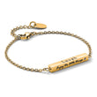 Stainless Steel IP-plated Yellow CZ Enjoy the little w/1.5in ext Bar Bracel - Birthstone Company