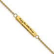 Stainless Steel IP-plated Yellow CZ Enjoy the little w/1.5in ext Bar Bracel - Birthstone Company