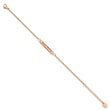 Stainless Steel IP-plated Rose CZ Enjoy the little w/1.5in ext Bar Bracelet - Birthstone Company