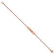 Stainless Steel IP-plated Rose CZ Enjoy the little w/1.5in ext Bar Bracelet - Birthstone Company