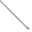 Stainless Steel Polished Box Chain w/Removeable ID Plate 8.5in Bracelet - Birthstone Company
