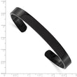 Stainless Steel Black IP-plated Cuff Bangle - Birthstone Company