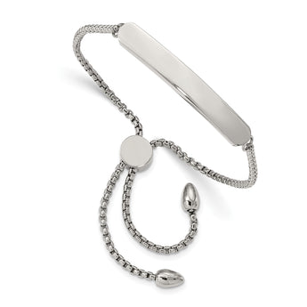 Stainless Steel Polished Adjustable ID Bracelet - Birthstone Company