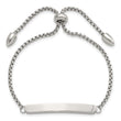 Stainless Steel Polished Adjustable ID Bracelet - Birthstone Company