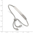 Stainless Steel Polished Adjustable ID Bracelet - Birthstone Company