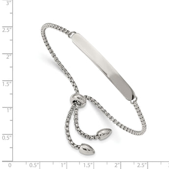 Stainless Steel Polished Adjustable ID Bracelet - Birthstone Company