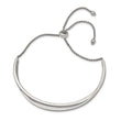 Stainless Steel Polished with Crystals Adjustable Bangle - Birthstone Company