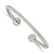 Stainless Steel Polished Cuff Bangle - Birthstone Company