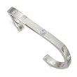 Stainless Steel Polished with Crystals 6.00mm Cuff Bangle - Birthstone Company