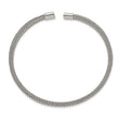 Stainless Steel Polished 6.00mm Mesh Wire Cuff Bangle - Birthstone Company