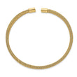 Stainless Steel Polished Yellow IP-plated 6.00mm Mesh Wire Cuff Bangle - Birthstone Company