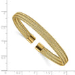 Stainless Steel Polished Yellow IP-plated 6.00mm Mesh Wire Cuff Bangle - Birthstone Company