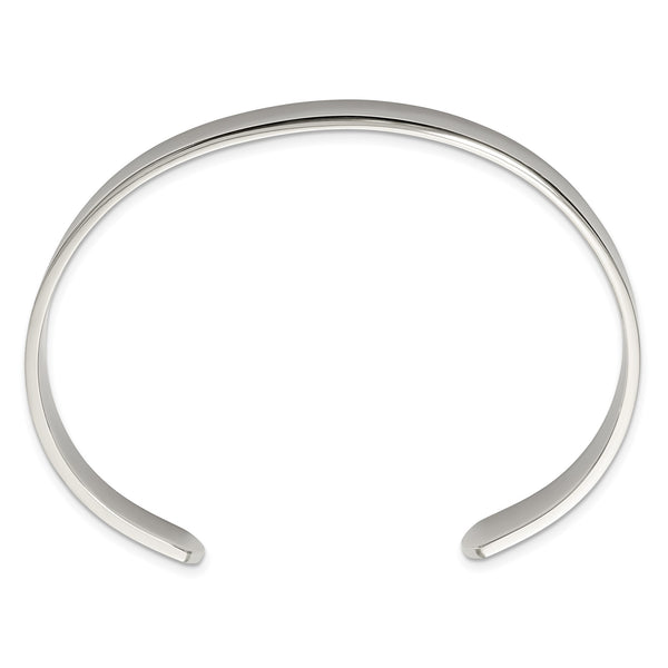 Stainless Steel Polished Cuff Bangle - Birthstone Company