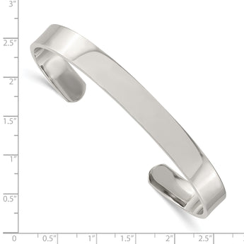 Stainless Steel Polished Cuff Bangle - Birthstone Company