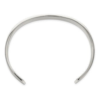Stainless Steel Brushed Cuff Bangle - Birthstone Company