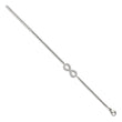 Stainless Steel Polished with CZ Infinity Symbol 6.25in w/2in ext. Bracelet