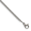 Stainless Steel Polished with CZ Cross 6.25in with 2in ext. Bracelet