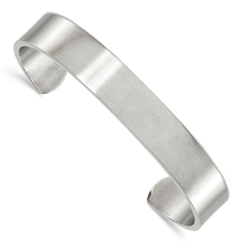Stainless Steel Brushed Cuff Bangle - Birthstone Company