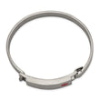 Stainless Steel Brushed w/ Red Enamel 8.00mm Medical ID Bangle - Birthstone Company