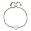 Stainless Steel Polished Heart Adjustable Bracelet