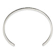 Stainless Steel Polished Enamel/Crystal LIVE LOVE LAUGH 3mm Cuff Bangle - Birthstone Company