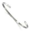 Stainless Steel Polished Enamel/Crystal ALWAYS IN MY HEART 3mm Bangle - Birthstone Company