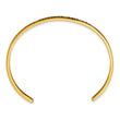 Stainless Steel Polished Yellow IP w/Enamel/Crystal LET LIFE. Cuff Bangle