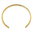 Stainless Steel Polished Yellow IP w/Enamel/Crystal LET LIFE. Cuff Bangle - Birthstone Company